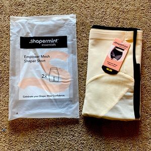 2 Pair Shapermint essentials, Empower Mesh Shaper Shorts, Size M, NWT